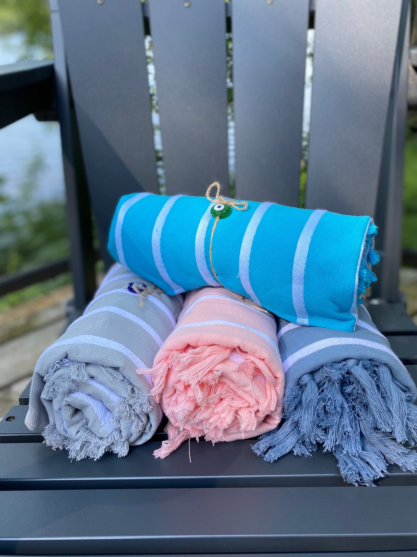 Beach Towel with Logo 'At The LAKE'