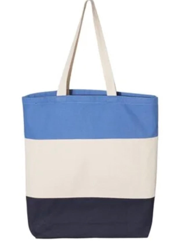 Tri-Colour Canvas Tote - Custom LAKE Logo