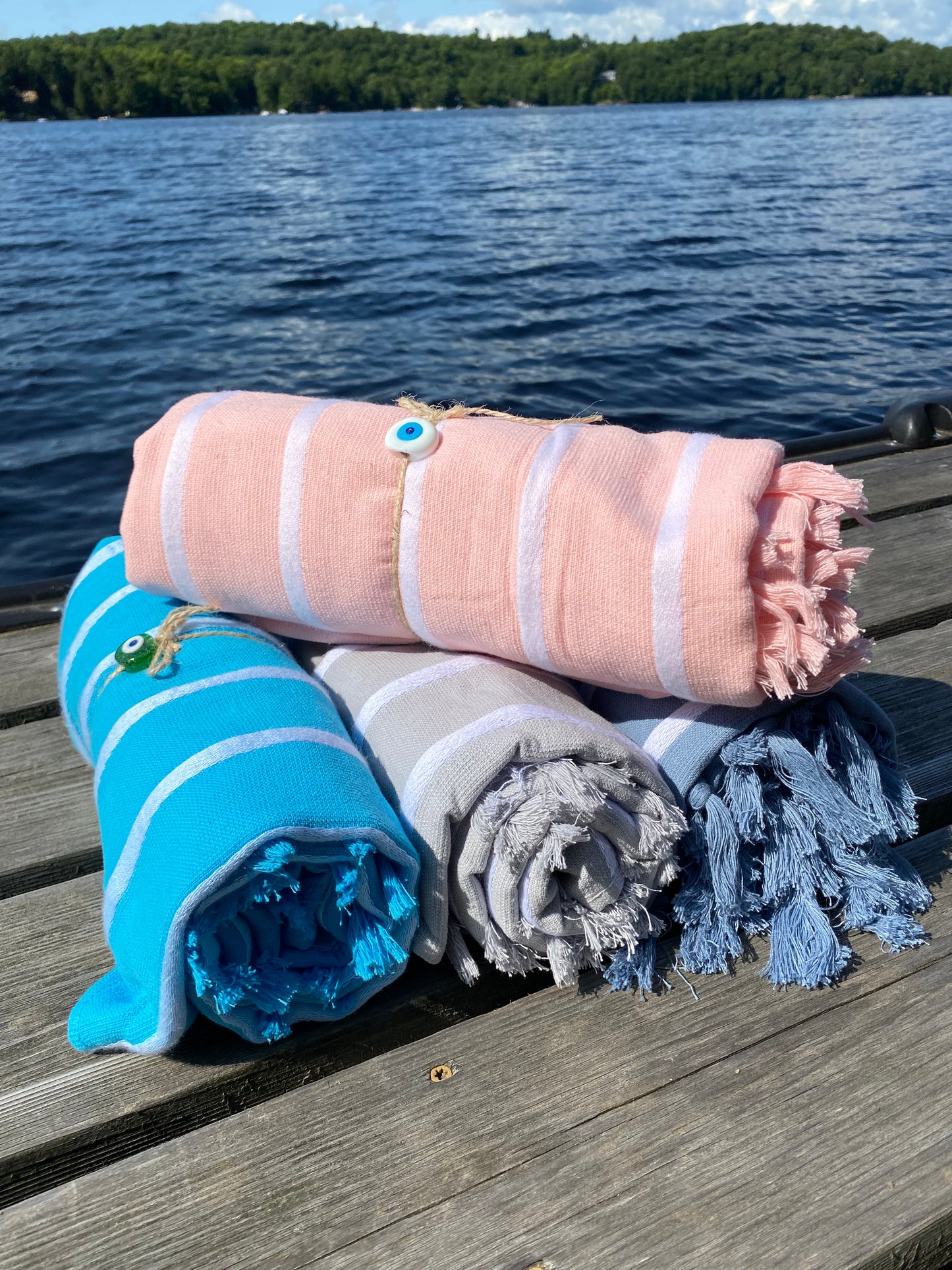 Beach Towel with Logo 'At The LAKE'