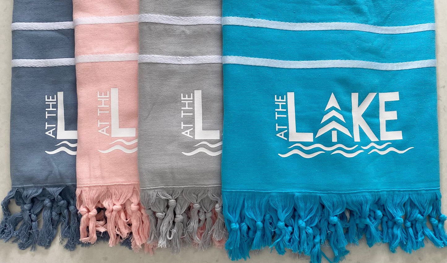 Beach Towel with Logo 'At The LAKE'