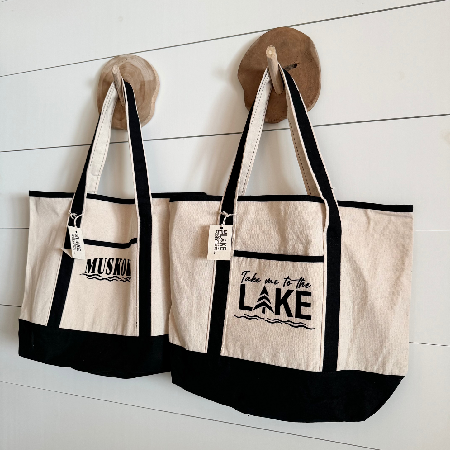 Deluxe Canvas Tote - Custom LAKE Logo