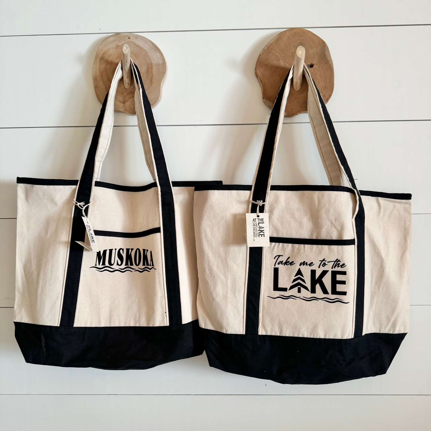 Deluxe Canvas Tote - Custom LAKE Logo