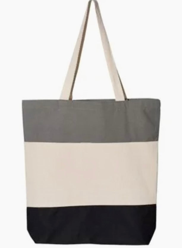 Tri-Colour Canvas Tote - Custom LAKE Logo
