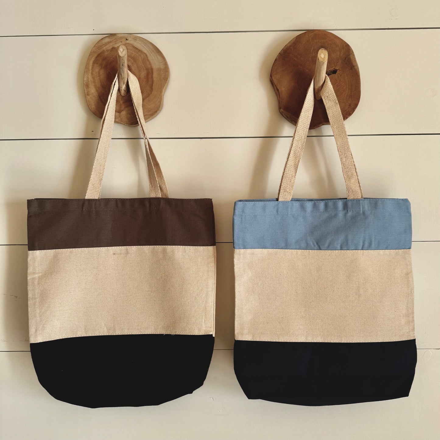 Tri-Colour Canvas Tote - Custom LAKE Logo