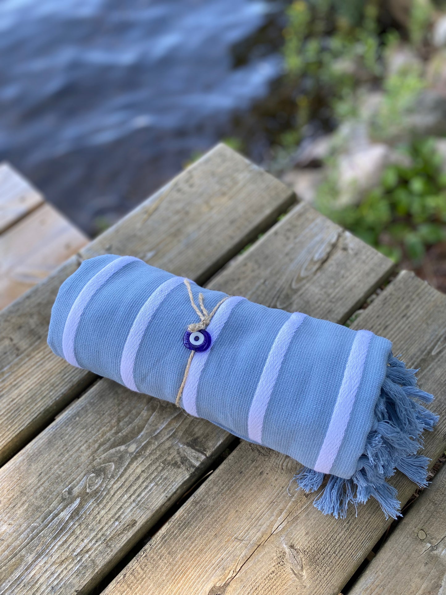 Beach Towel with Logo 'At The LAKE'