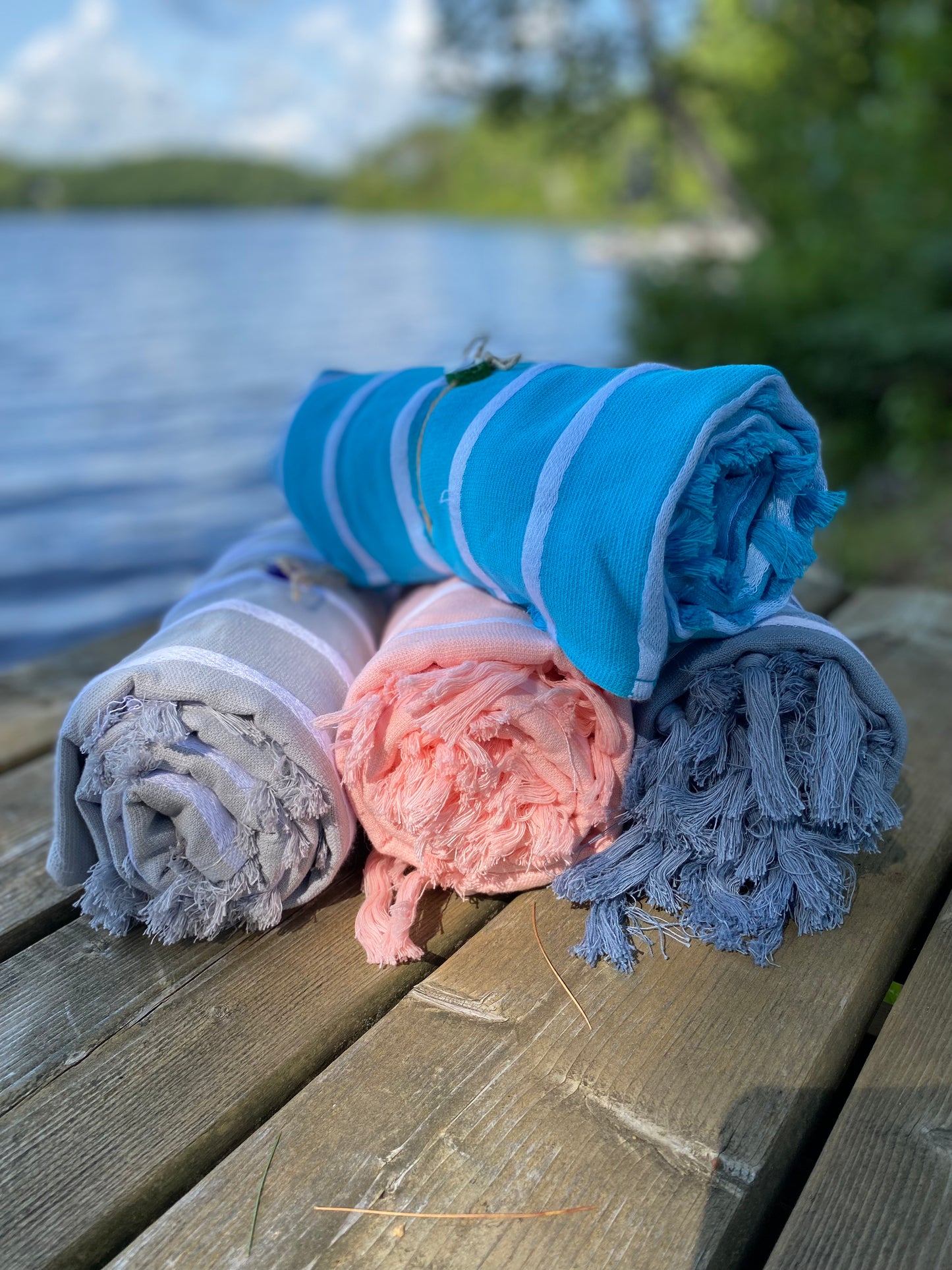 Beach Towel with Logo 'At The LAKE'