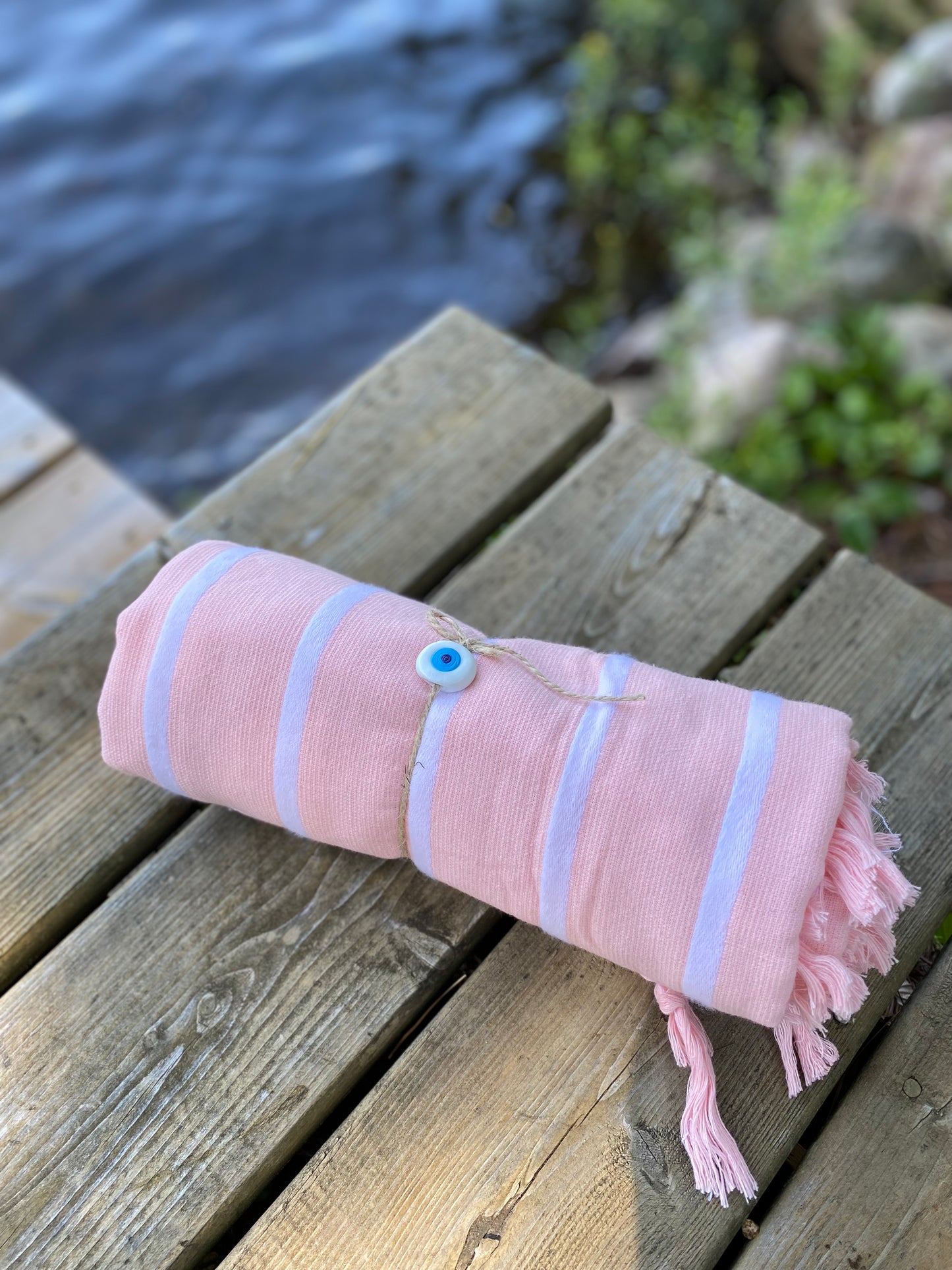 Beach Towel with Logo 'At The LAKE'
