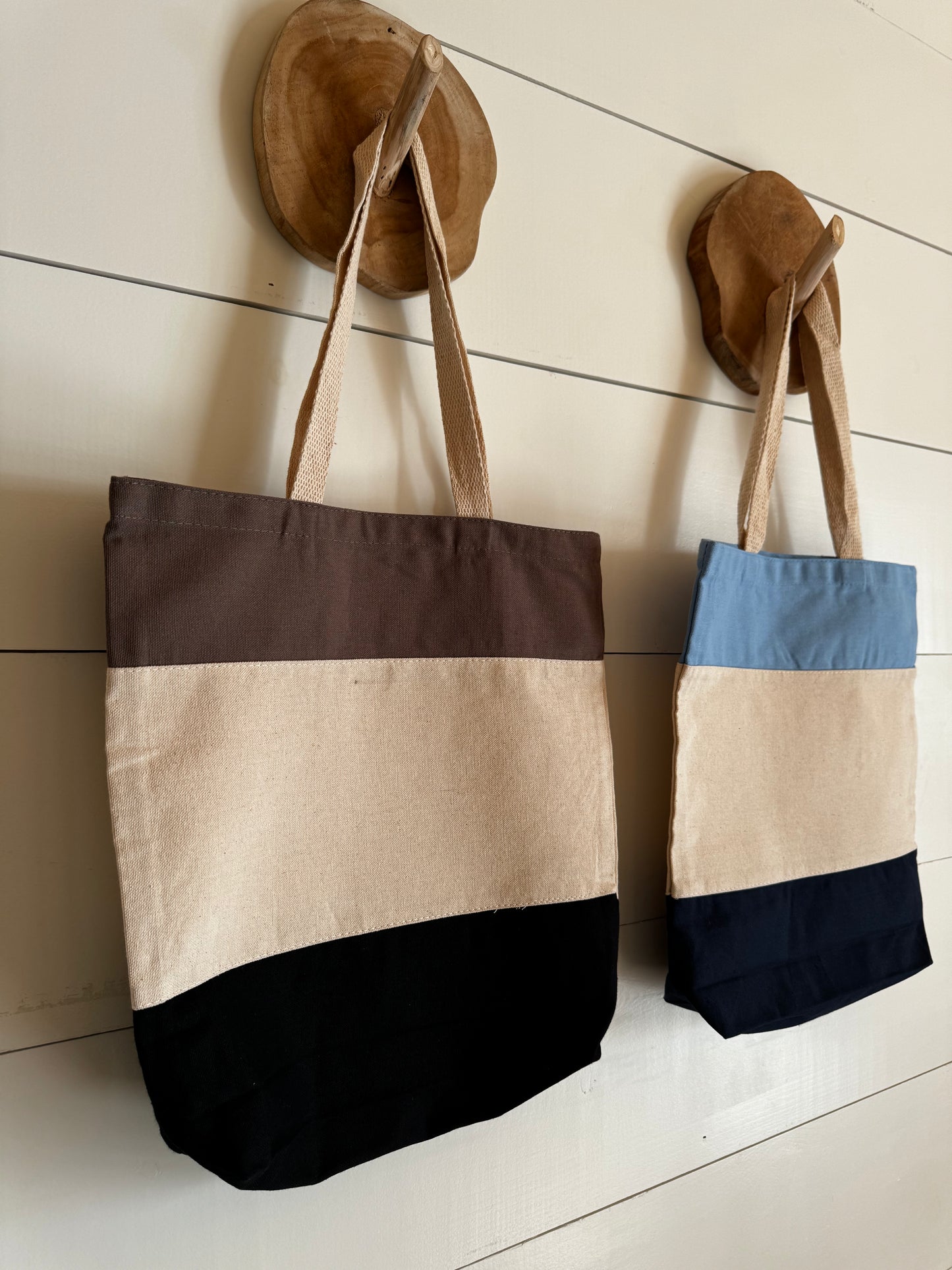 Tri-Colour Canvas Tote - Custom LAKE Logo