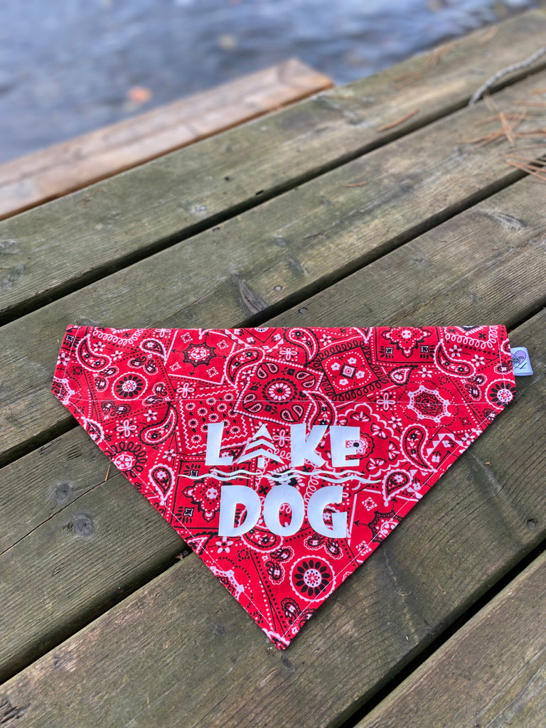 No Tie Dog Bandana - LAKE Dog Logo