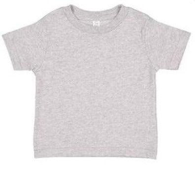 Toddler t-shirt in 90/10 combed ring-spun cotton/polyester fine jersey .Colour is Light Grey Heather. Unisex style