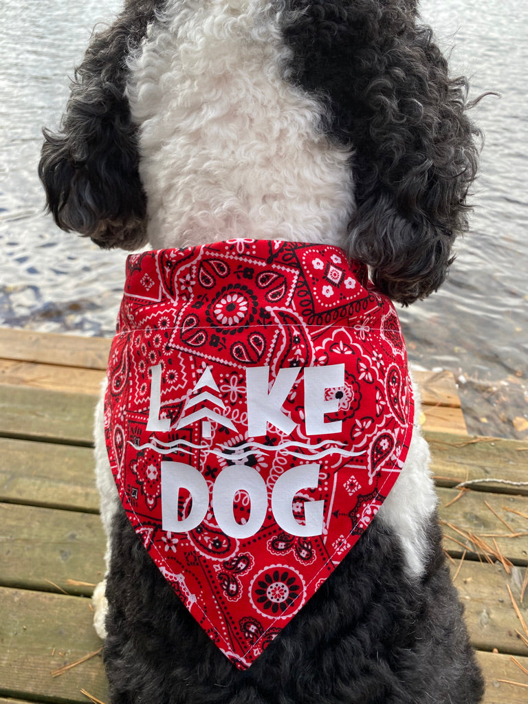 No Tie Dog Bandana - LAKE Dog Logo
