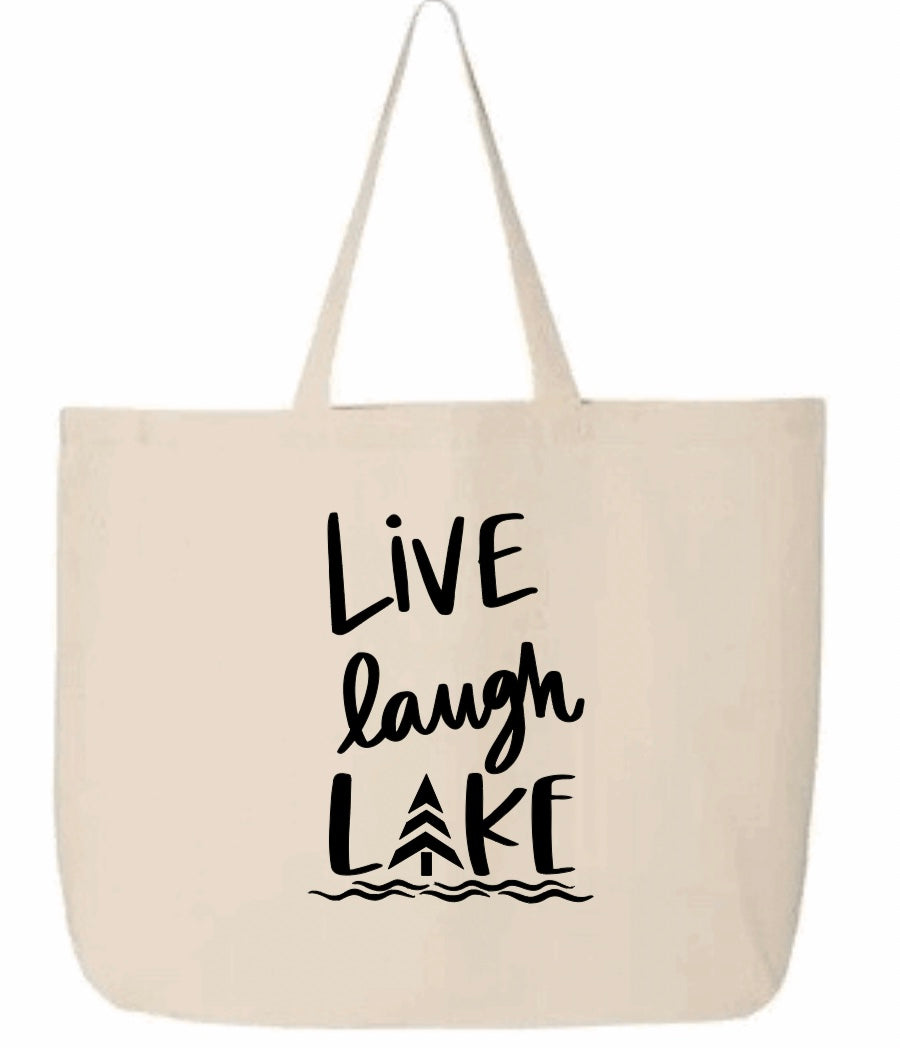 Natural Canvas Tote - Custom LAKE Logo