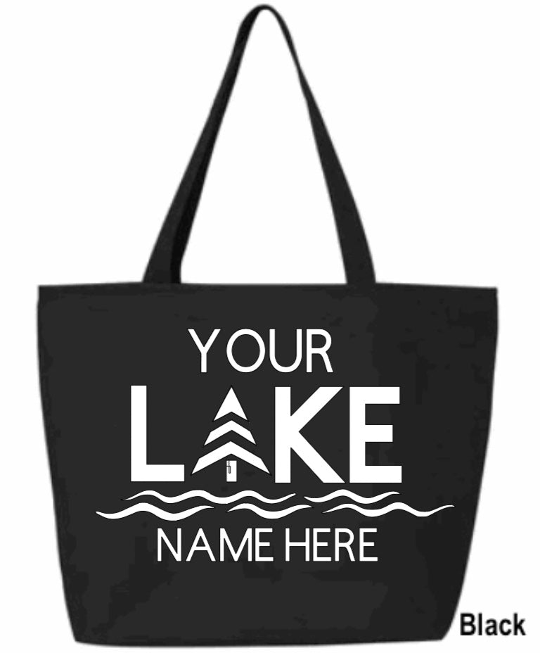 Large Zippered Tote - Custom LAKE Logo