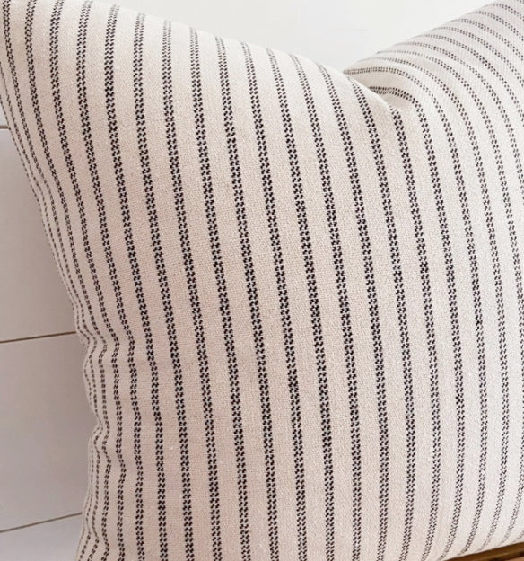 Vertical Stripe Pillow Cover - Custom LAKE Logo