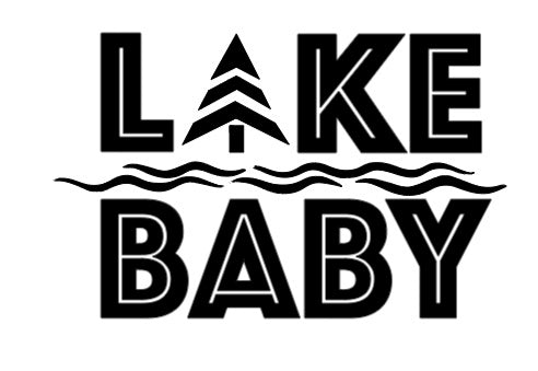 LAKE BABY logo sample in black.