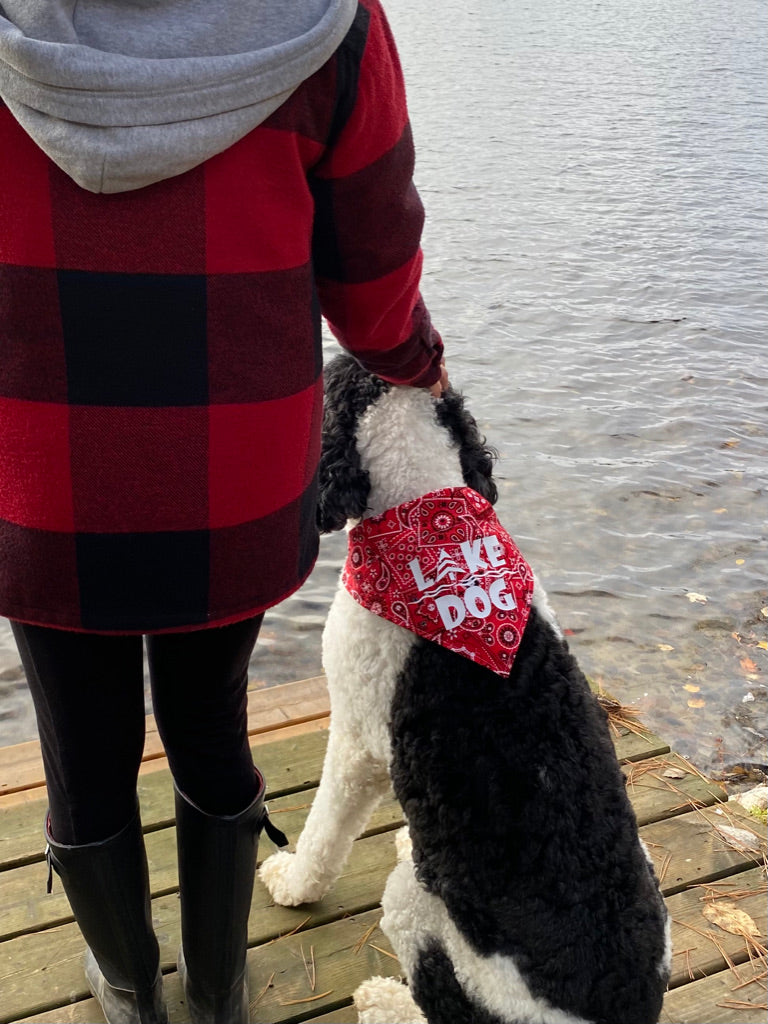 No Tie Dog Bandana - LAKE Dog Logo