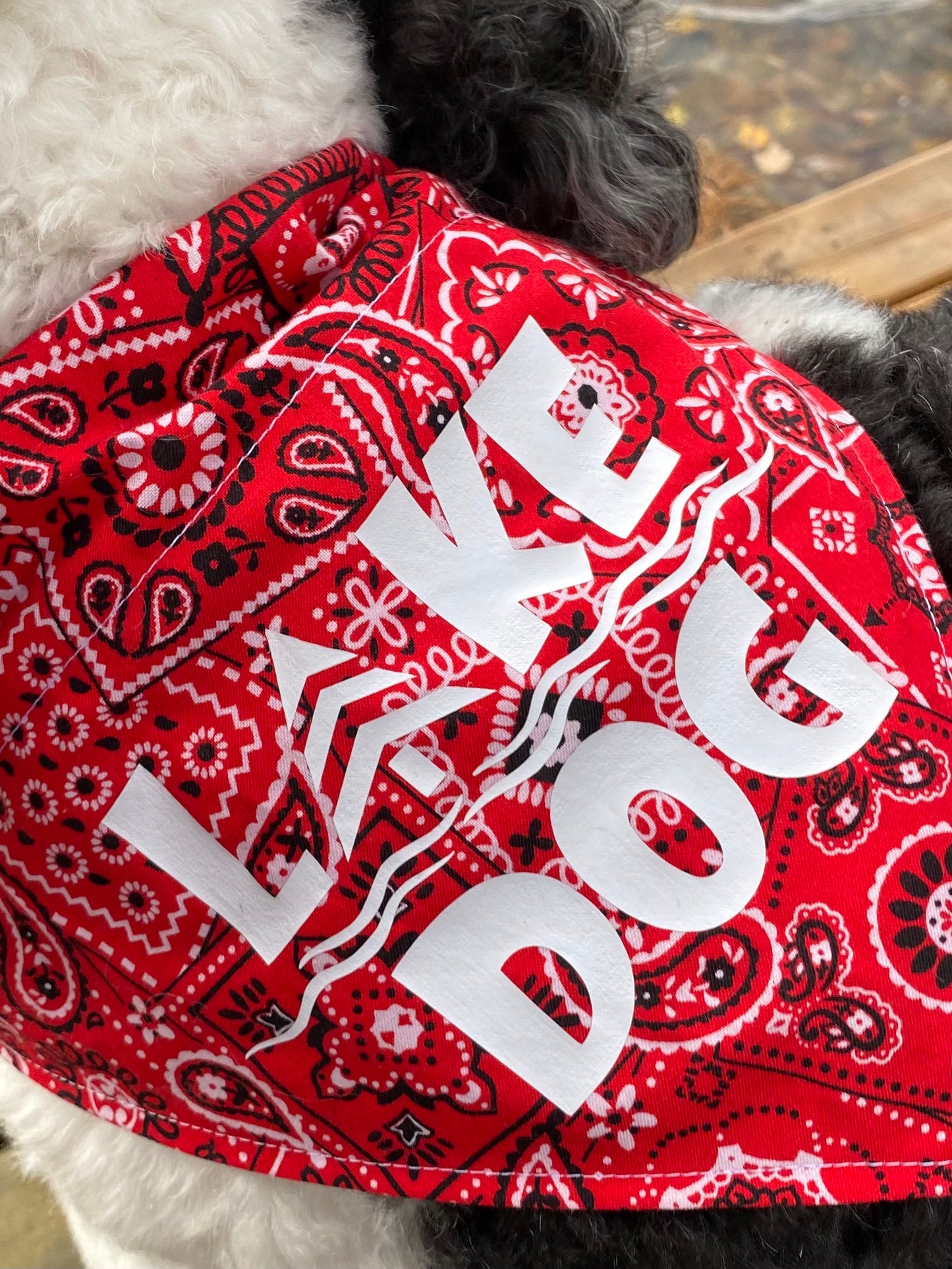 No Tie Dog Bandana - LAKE Dog Logo