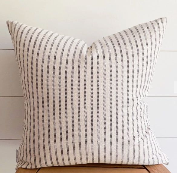Vertical Stripe Pillow Cover - Custom LAKE Logo