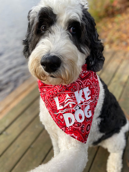 No Tie Dog Bandana - LAKE Dog Logo