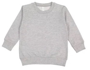 Cosy fleece sweatshirt keeps toddlers warm and stylish Extra soft 60/40 cotton/polyester blend Colour is light grey heather. Unisex style