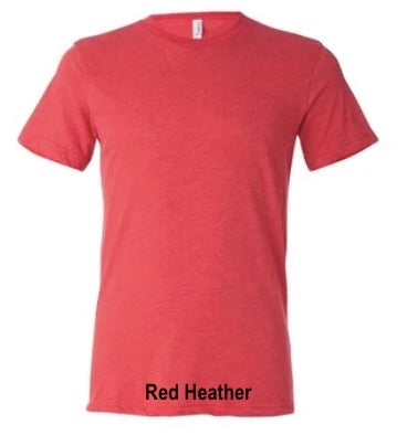 Cotton t-shirt shown in the colour red heather.