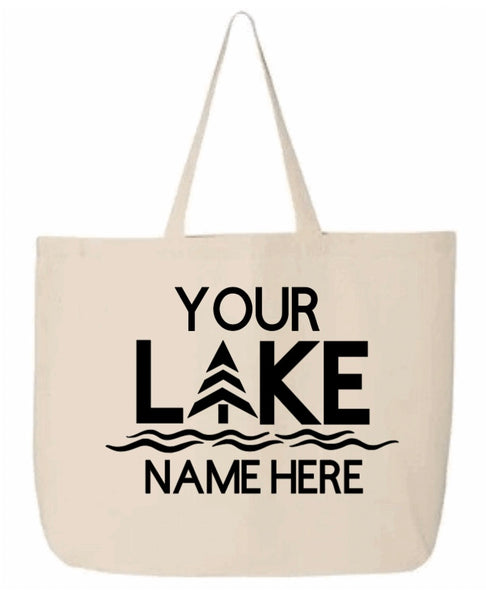 Custom Logo: Natural Canvas Tote Bag